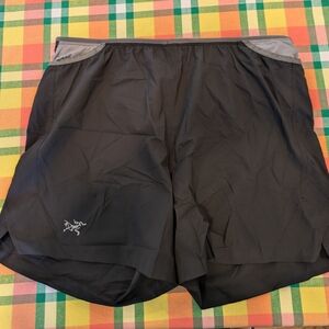 Arc'teryx Black and Gray Athletic Shorts